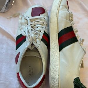 Gucci White and Red Sneakers
